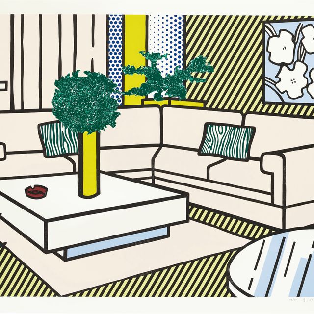 Roy Lichtenstein — Желтая ваза из интерьерной серии