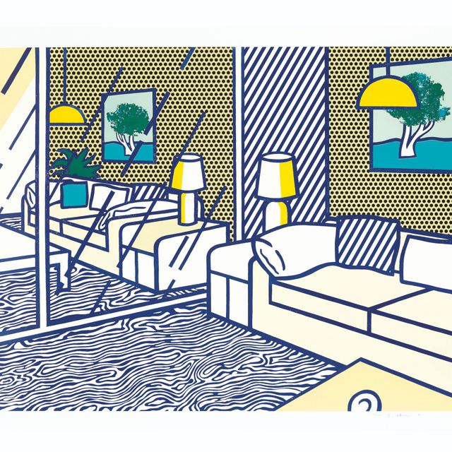 Roy Lichtenstein — Голубой пол из серии "Интерьер"