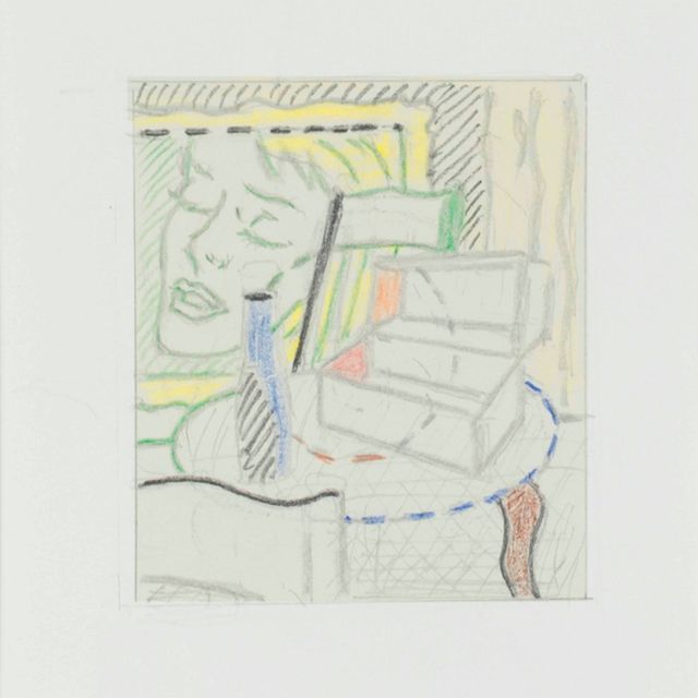 Roy Lichtenstein — Рисунок для интерьера с картинами и натюрмортами