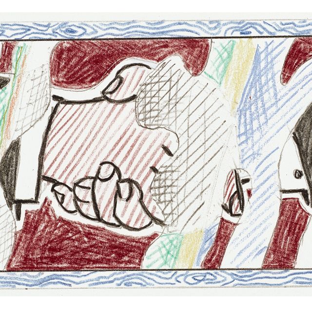 Roy Lichtenstein — Размышления: Рукопожатие (исследование)