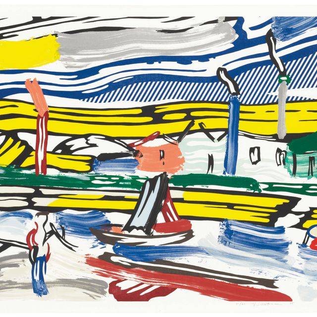 Roy Lichtenstein — Река, судя по пейзажам