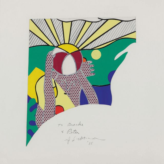 Roy Lichtenstein — Деталь коллажа для фрески с синим мазком кисти