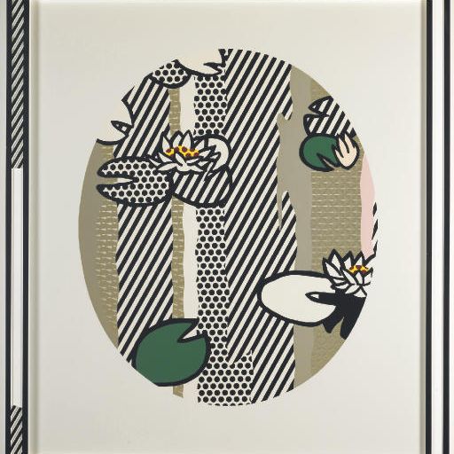 Roy Lichtenstein — Водяные лилии - Розовый цветок из серии "Водяные лилии" (C. 261)