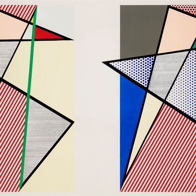 Roy Lichtenstein — Диптих "Несовершенный", 57 7/8 " x 93 3/4", из серии "Несовершенный"
