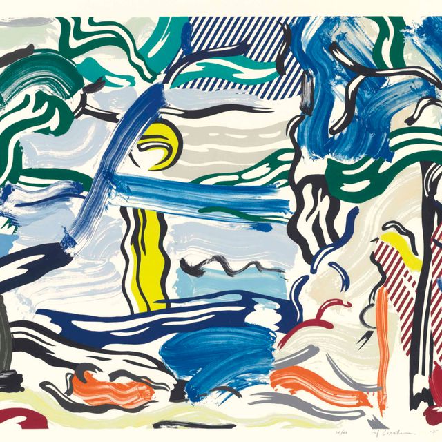 Roy Lichtenstein — Лунный пейзаж, из пейзажей