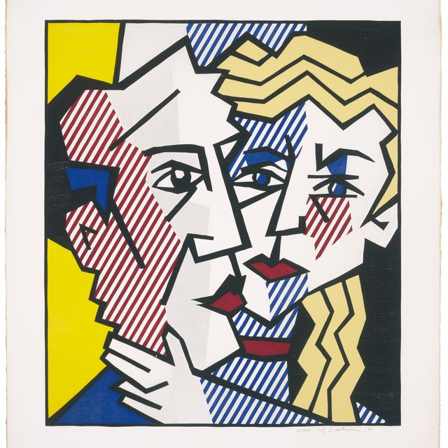Roy Lichtenstein — Супружеская пара из серии экспрессионистских гравюр на дереве
