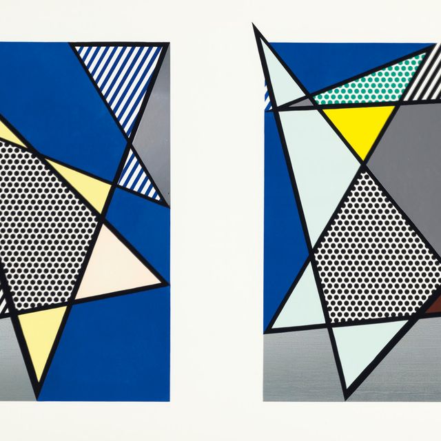 Roy Lichtenstein — Диптих "Несовершенный", 46 1/4" x 91 3/8", из серии "Несовершенный"
