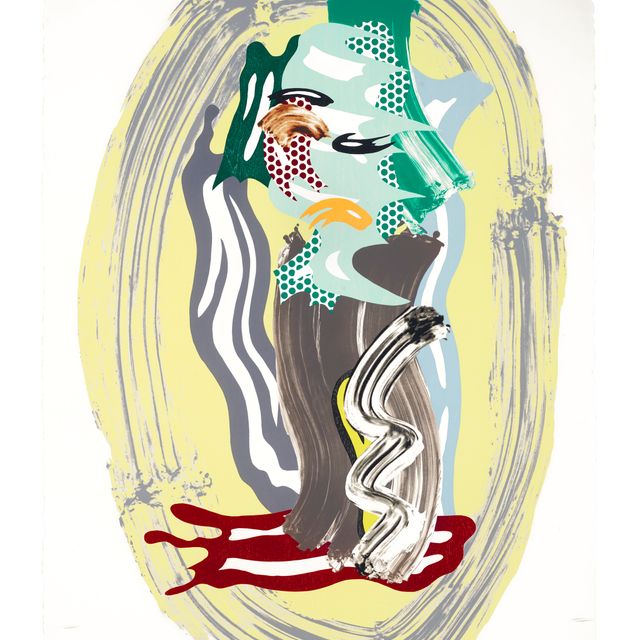Roy Lichtenstein — Зеленое лицо, нарисованное мазками кисти