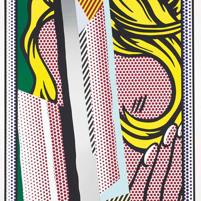 Roy Lichtenstein — Отражения на волосах, из серии Reflections