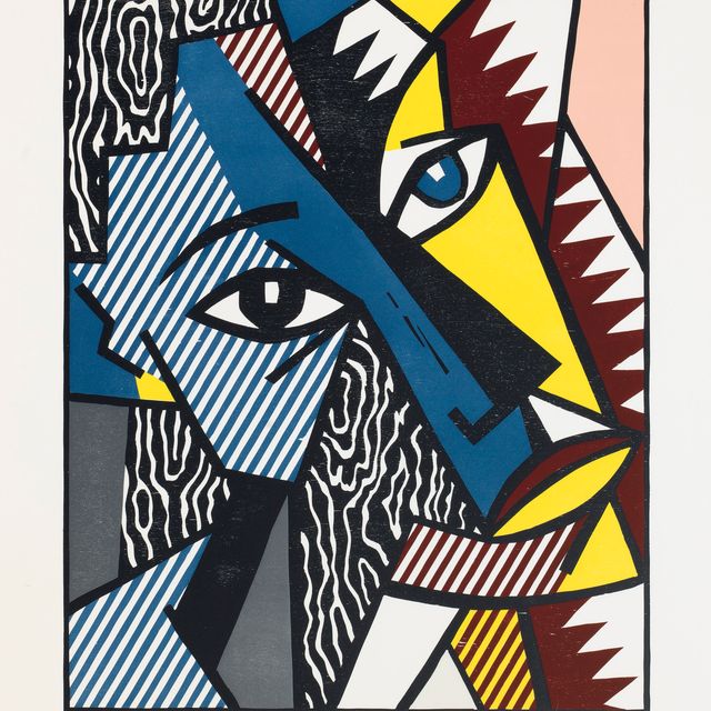 Roy Lichtenstein — Голова из серии экспрессионистских гравюр на дереве