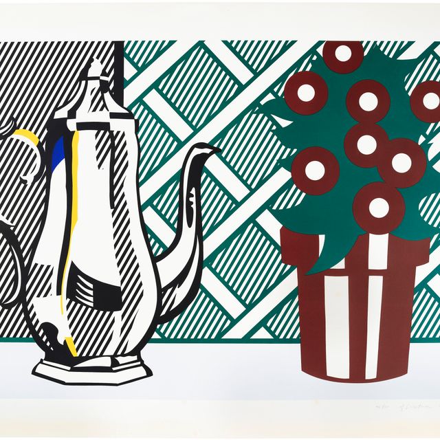 Roy Lichtenstein — Натюрморт с кувшином и цветами, из шести натюрмортов