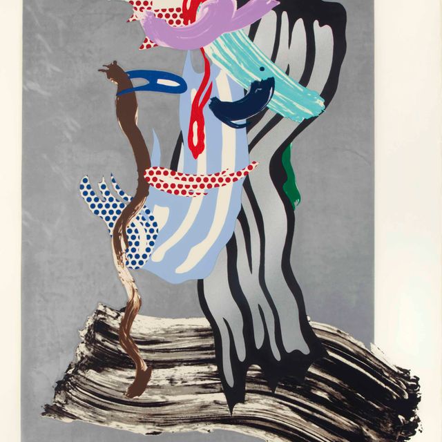 Roy Lichtenstein — Дедушка, из серии рисунков "Мазок кисти"