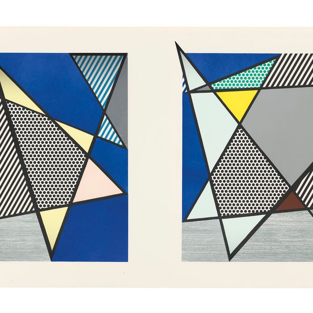 Roy Lichtenstein — Диптих "Несовершенный", 46 1/4" x 91 3/8", из серии "Несовершенный"