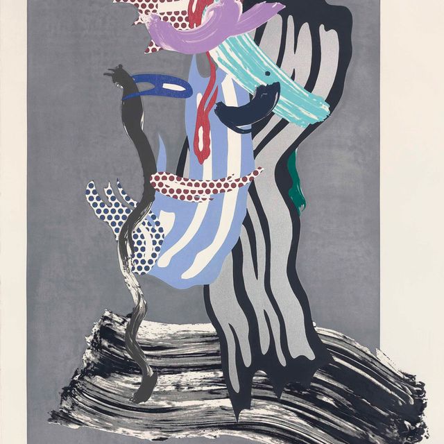 Roy Lichtenstein — Дедушка, из серии рисунков "Мазок кисти".