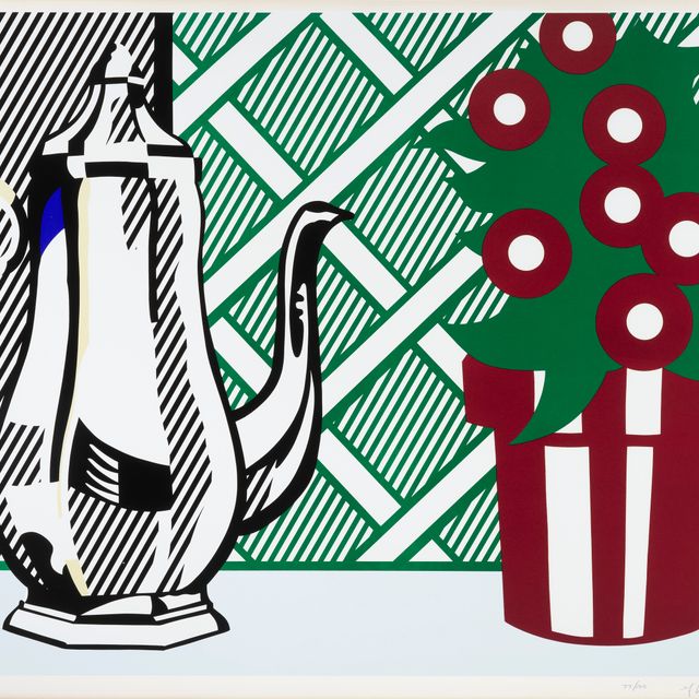 Roy Lichtenstein — Натюрморт с кувшином и цветами, из серии "Шесть натюрмортов"