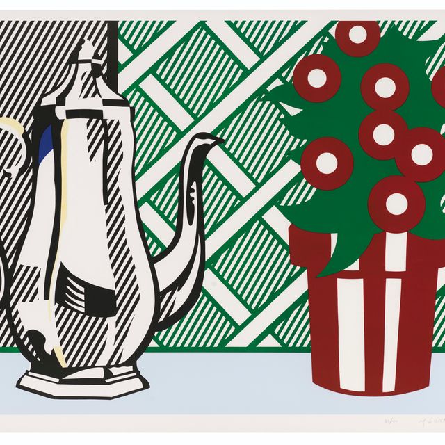 Roy Lichtenstein — Натюрморт с кувшином и цветами, из: Шесть натюрмортов