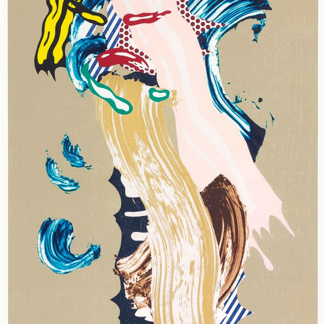 Roy Lichtenstein — Блондинка из серии рисунков "Мазок кисти"