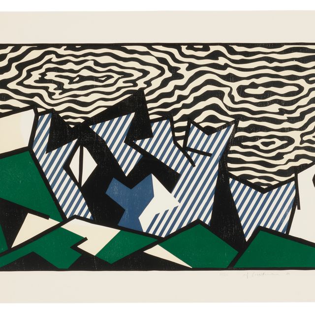 Roy Lichtenstein — Мортон А. Морт, из серии экспрессионистских гравюр на дереве