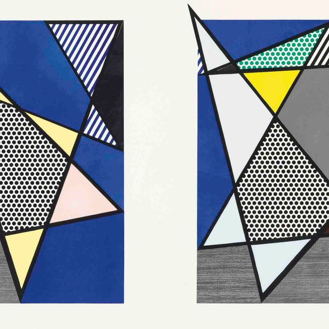 Roy Lichtenstein — Диптих "Несовершенный", 46 ¼ дюйма x 91 3/8 дюйма, из серии "Несовершенный" (C. 219)