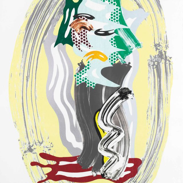 Roy Lichtenstein — Зеленое лицо, из серии рисунков "Мазок кисти" (C. 232)