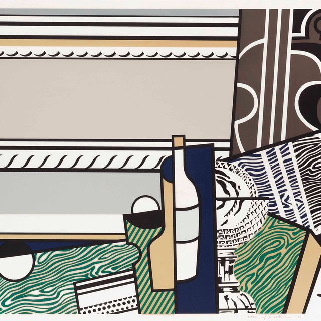 Roy Lichtenstein — Натюрморт с хрустальной чашей
