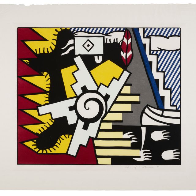 Roy Lichtenstein — Тема американских индейцев II, из серии "Тематика американских индейцев"