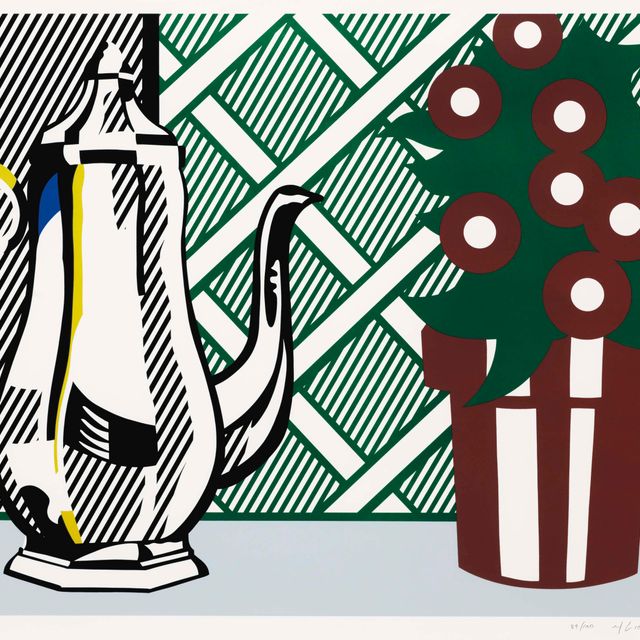 Roy Lichtenstein — Натюрморт с кувшином и цветами, из серии "Шесть натюрмортов"