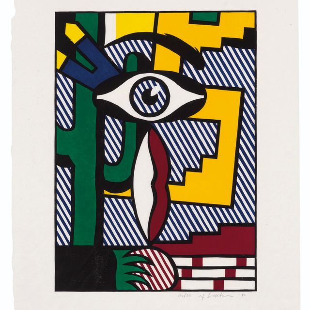 Roy Lichtenstein — Тема американских индейцев III, из серии "Тематика американских индейцев"