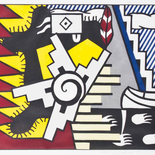 Roy Lichtenstein — Тема американских индейцев II, из серии "Тематика американских индейцев"