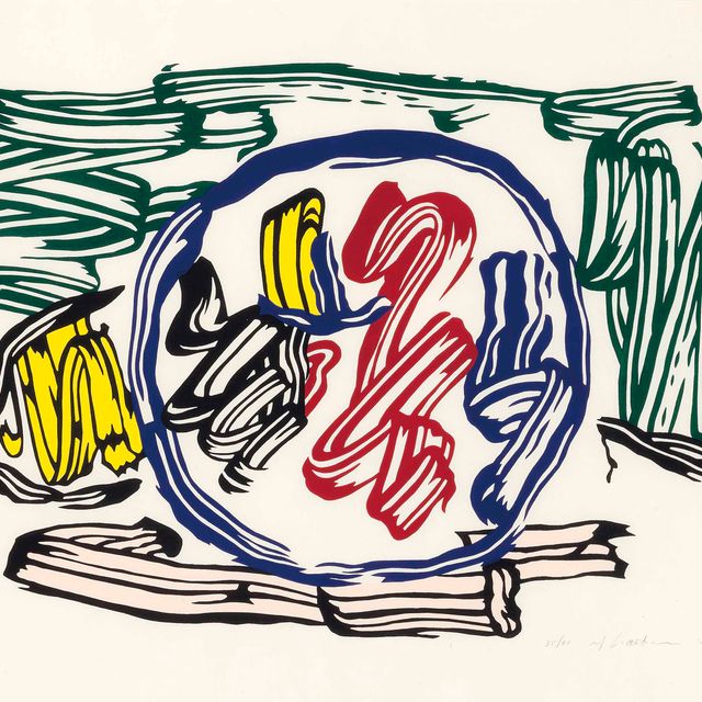 Roy Lichtenstein — Яблоко и лимон, из семи яблочных гравюр на дереве