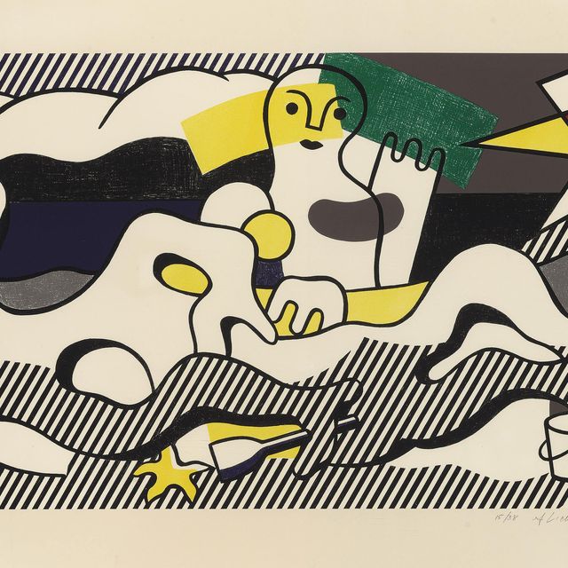 Roy Lichtenstein — "На пляже", из серии "Сюрреалисты" (С. 156)