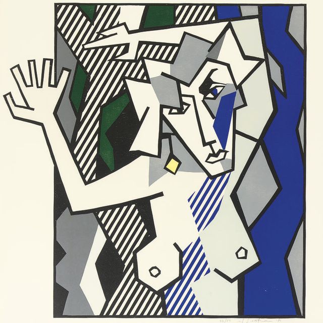 Roy Lichtenstein — Обнаженная в лесу, из серии экспрессионистских гравюр на дереве (С. 174)