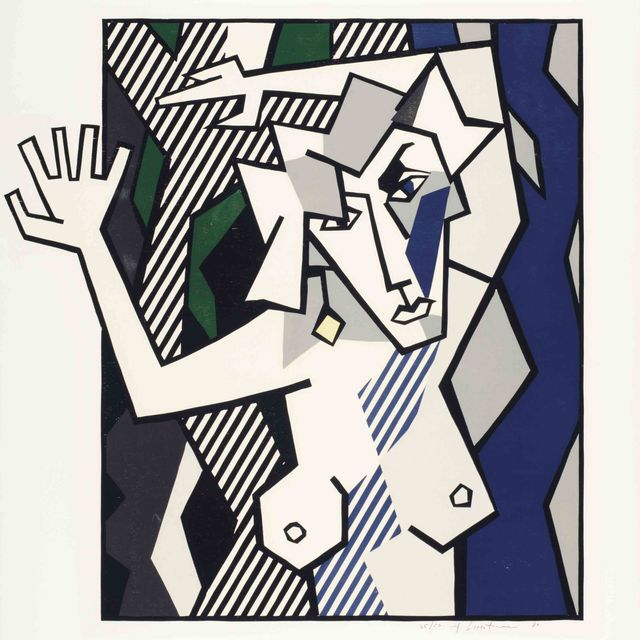 Roy Lichtenstein — Обнаженная в лесу, из серии экспрессионистских гравюр на дереве (С. 174)