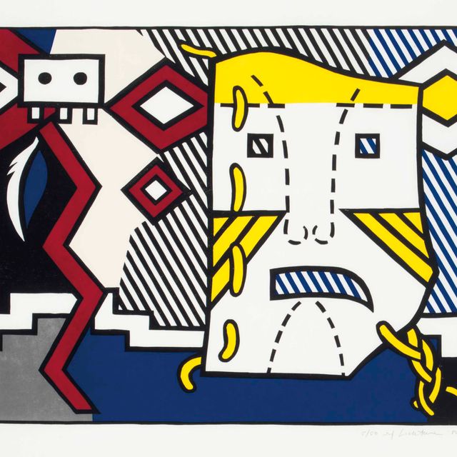 Roy Lichtenstein — Тема американских индейцев V, из серии "Тематика американских индейцев"
