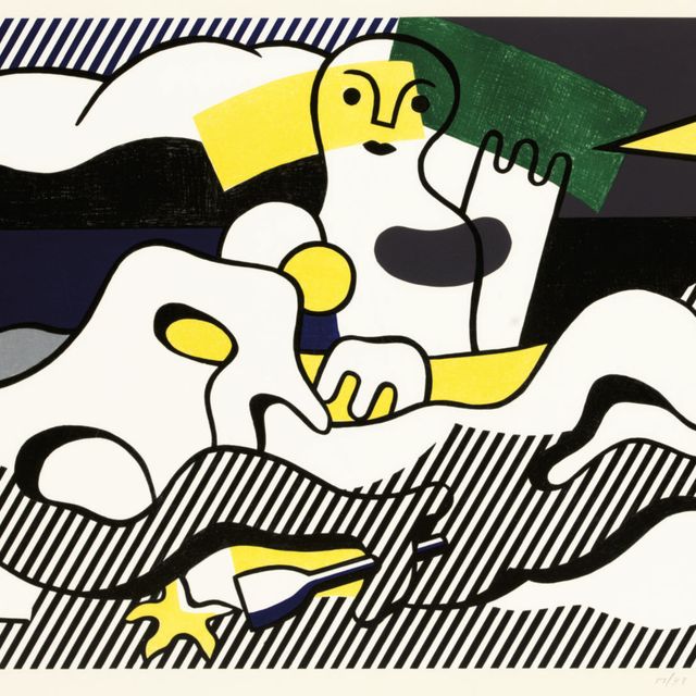 Roy Lichtenstein — "На пляже", из серии "Сюрреалисты" (С. 156)