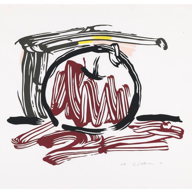 Roy Lichtenstein — Красное яблоко, из серии гравюр на дереве "Семь яблонь" (С. 196)