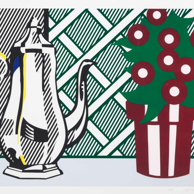 Roy Lichtenstein — Натюрморт с кувшином и цветами