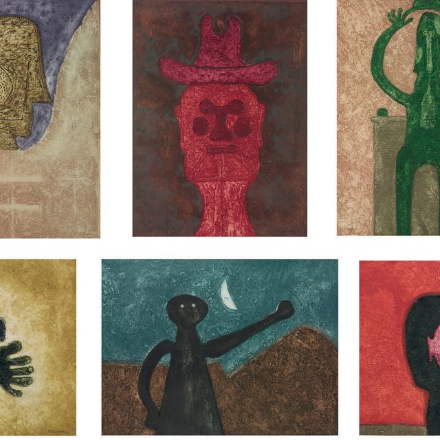 Rufino Tamayo — Шесть тарелок, из серии 15 Агуафуэртес (Переда 172, 175, 178, 182 - 184)