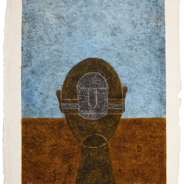 Rufino Tamayo — Голова на синем фоне
