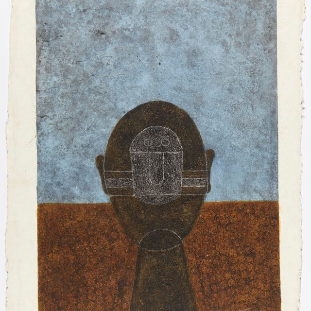 Rufino Tamayo — Кабеза собре фондо азул