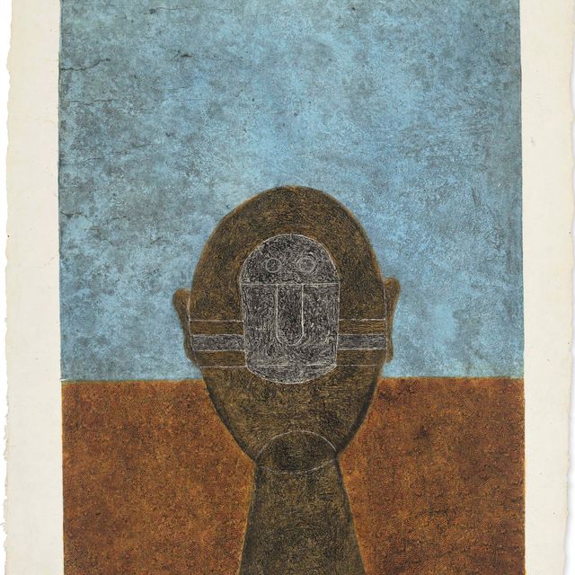 Rufino Tamayo — Голова на синем фоне