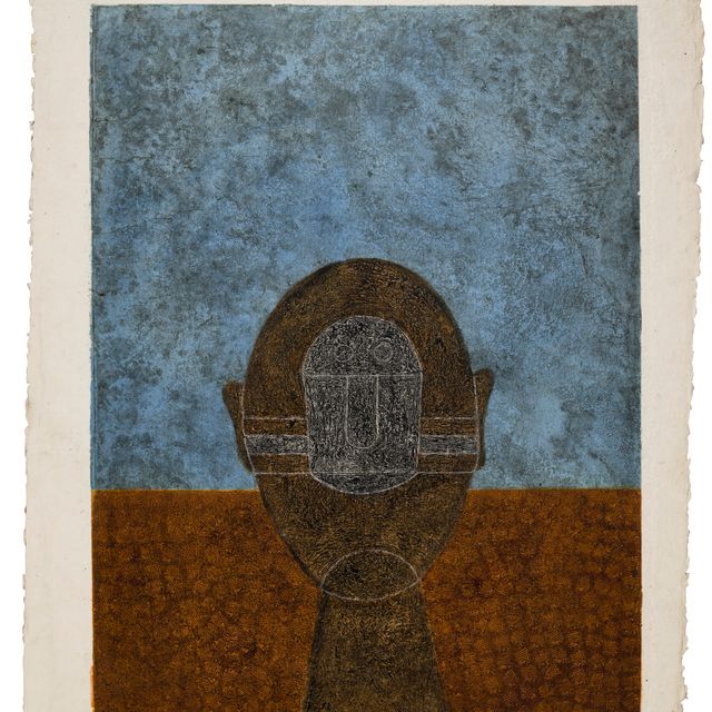 Rufino Tamayo — Голова на синем фоне
