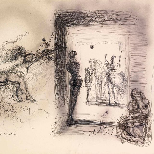 Salvador Dalí — Дон Чисотте, Воспоминание о Дульсинее... Ринунцио и моей любви к джентилуомо.