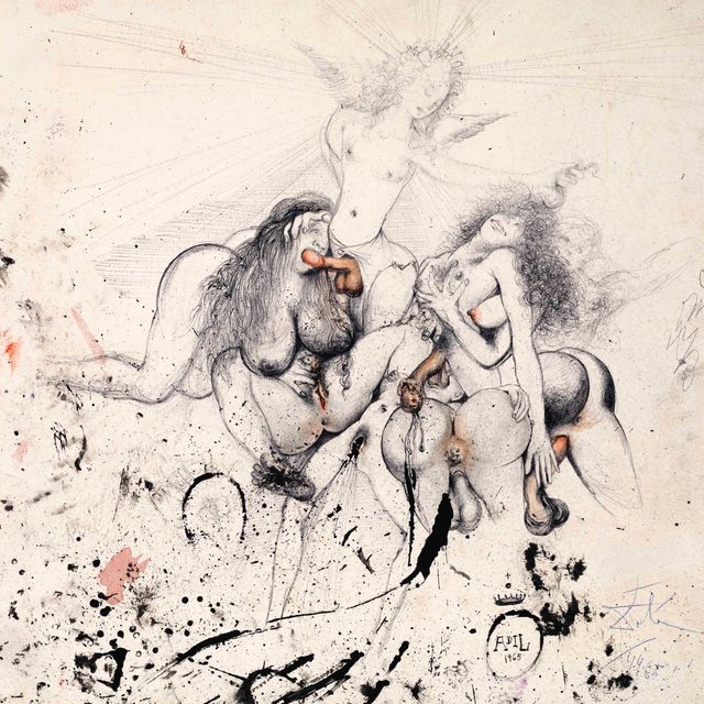 Salvador Dalí — Эротическая сцена в анжи (секс ангелов)