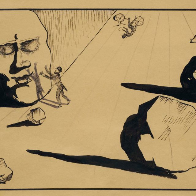 Salvador Dalí — Без названия, в одиночестве, среди туристов, велосипедистов, приезжающих издалека