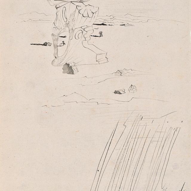 Salvador Dalí — Воспоминание о кране, роше, молодой девушке из церкви и трех персонажах