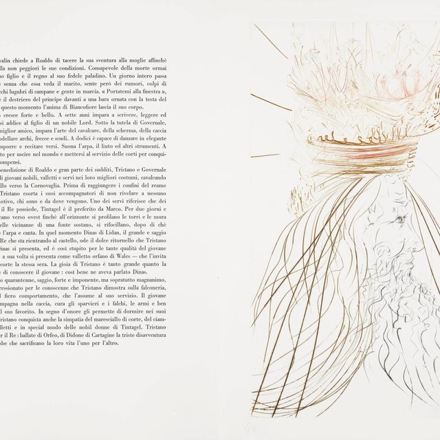 Salvador Dalí — Андре Мэри, "Тристано и Изотта", Нью-Йорк и Париж, Художник и королевская студия, 1969 (Michler & Löpsinger, 406-26)
