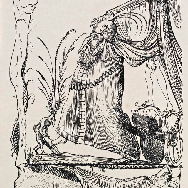 Salvador Dalí — "Песни о Пантагрюэле", издание Celami, Женева, 1973, (Мишлер-Лопсингер, 1398-1422)