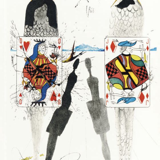 Salvador Dalí — Льюис Кэрролл, "Приключения Алисы в стране чудес", издательство "Меценат Пресс" - "Рэндом Хаус", Нью-Йорк, 1969 (M. & L. 321-33)