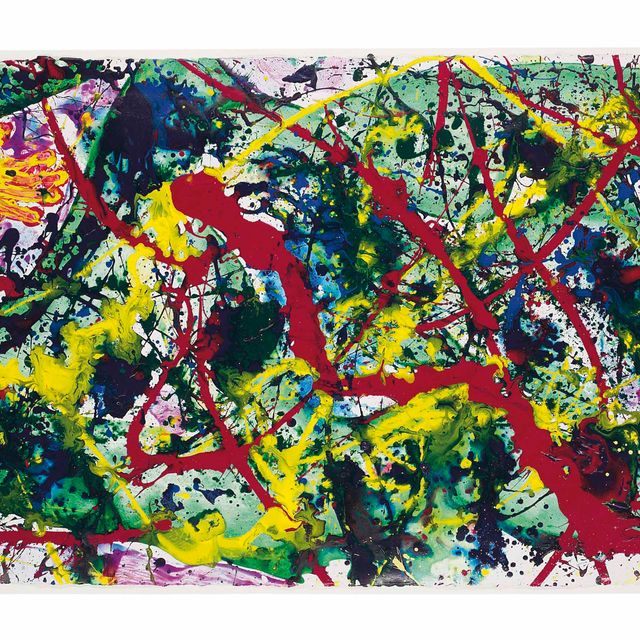 Sam Francis — Без названия (отпечаток руки Осаму)